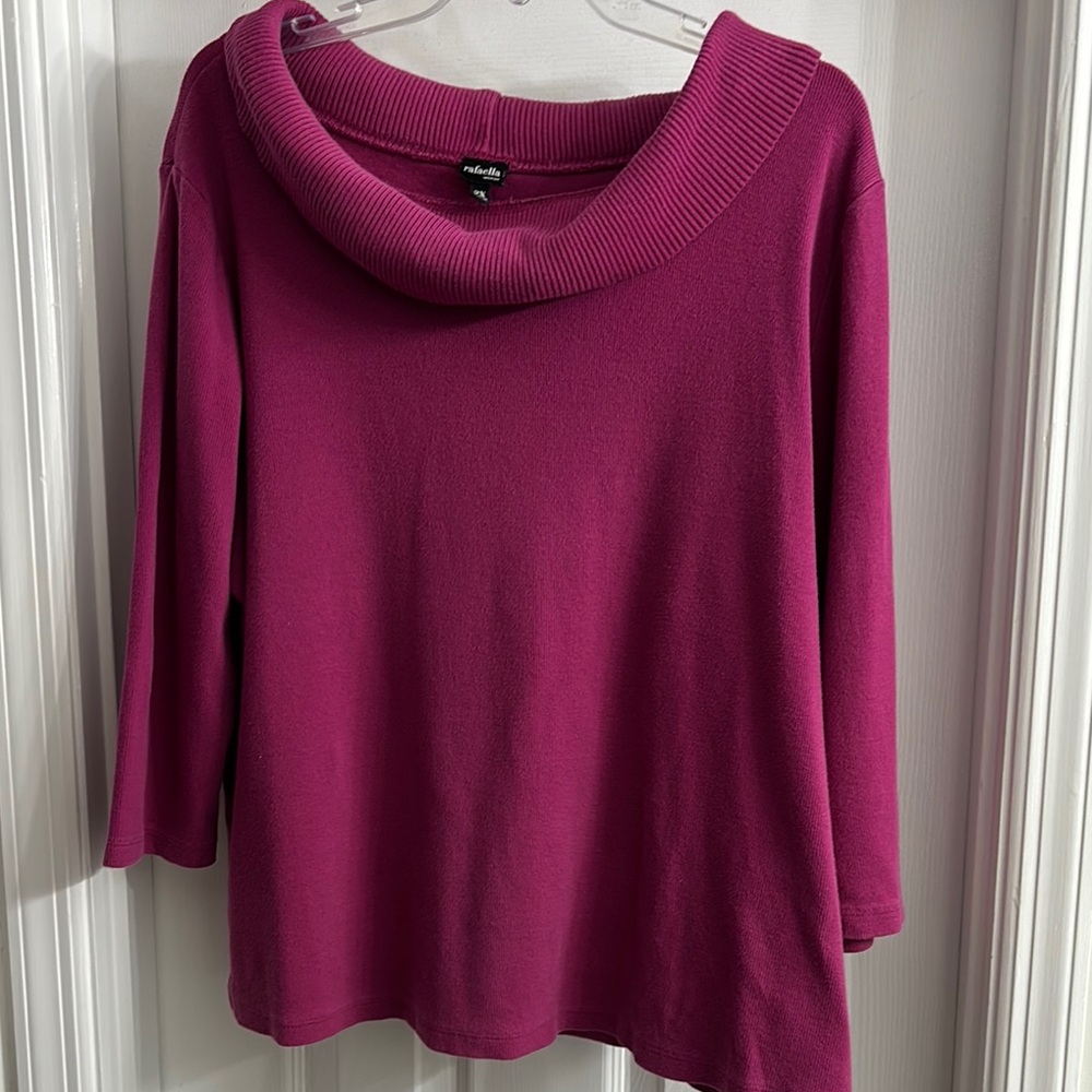 Rafealla Pink Cowl Neck Sweater